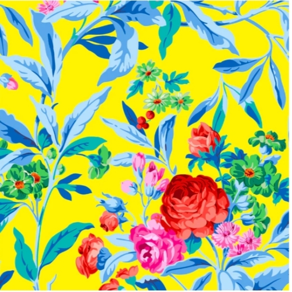 Liberty of London Art Fabric Skinny Scarf Matilda Rose Yellow Bespoke - Picture 9 of 15